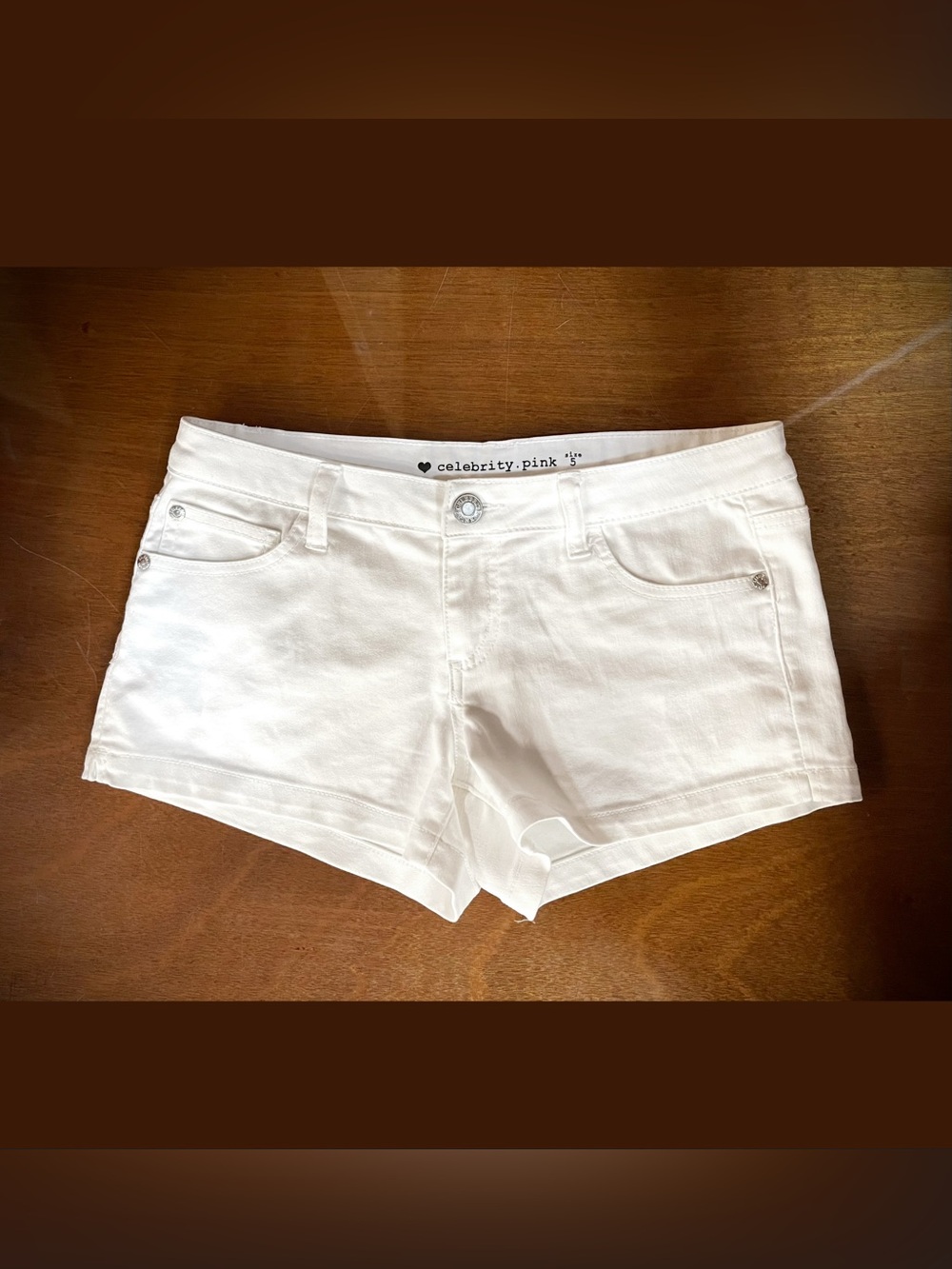 Y2K White Classic Denim Shorts